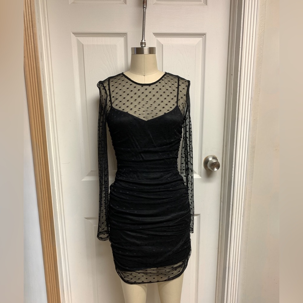 Forever 21 polka dot mesh dress